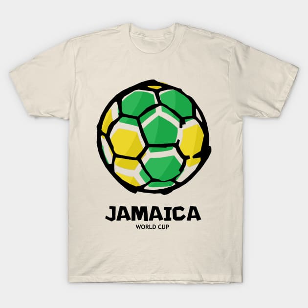 Jamaica Football Country Flag T-Shirt by KewaleeTee